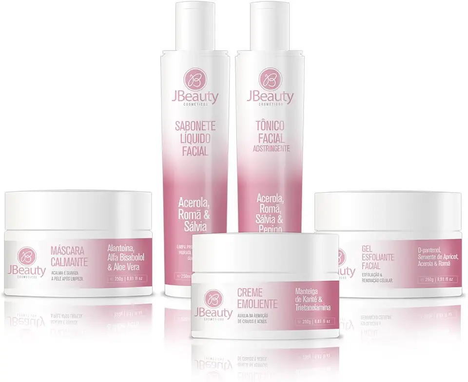 Kit Limpeza De Pele Profissional Profunda Jbeauty com 5 Itens