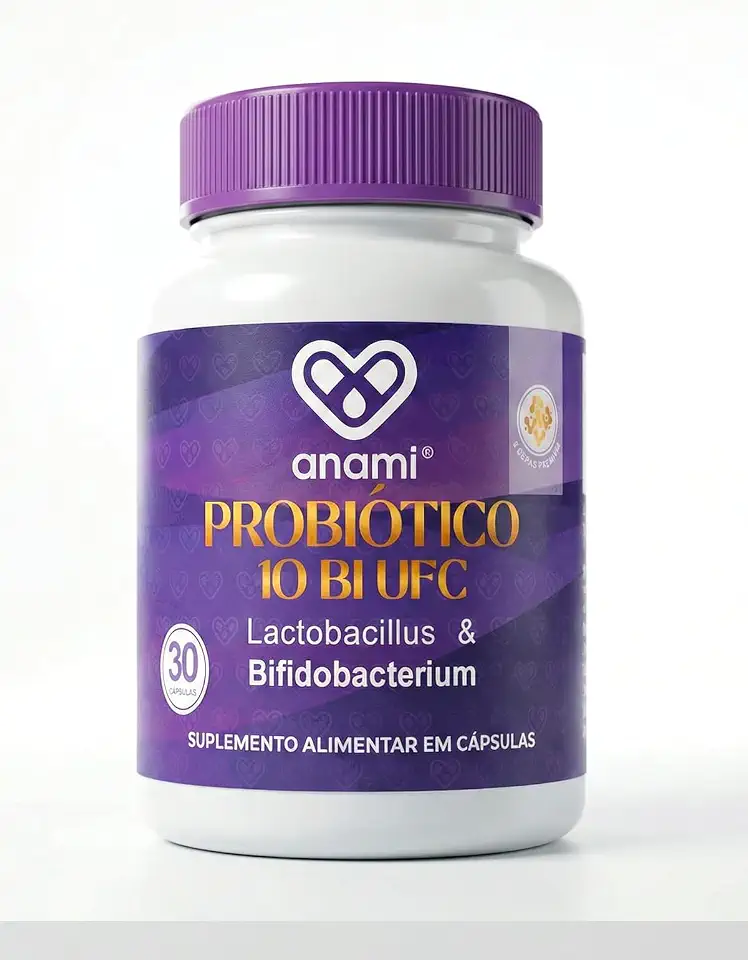 Probiótico 5 Cepas - Lactobacillus e Bifidobacterium - Probiótico Intestinal com 10 BI UFC - 30 Cápsulas Gastro