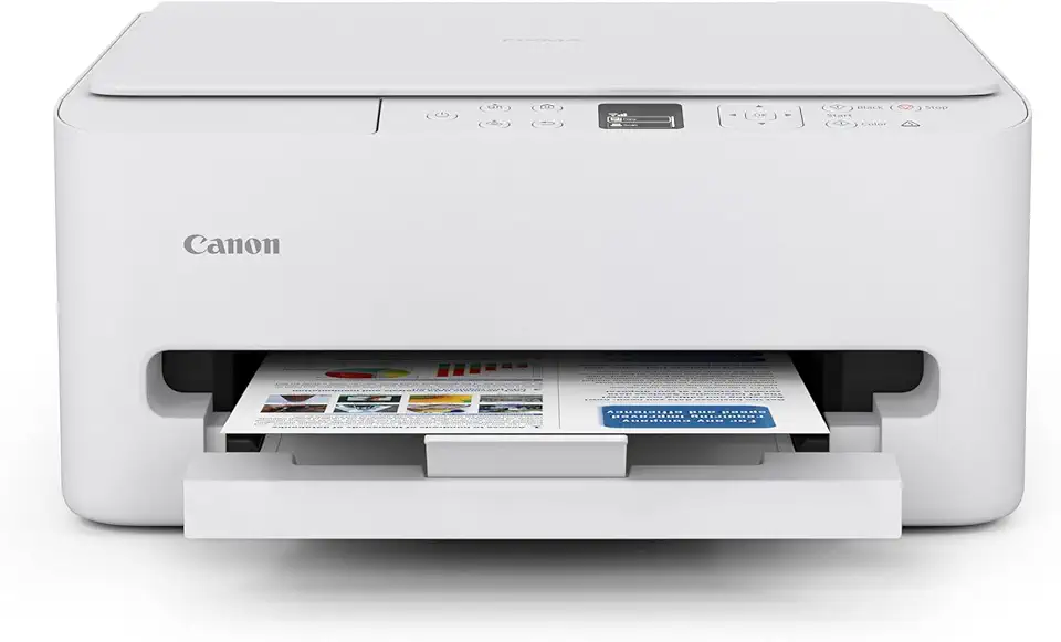 Canon PIXMA TS6520 Impressora jato de tinta colorida sem fio para impressão duplex, branca – impressora doméstica com copiadora/scanner, tela OLED de 1,4 polegadas, painel de controle intuitivo