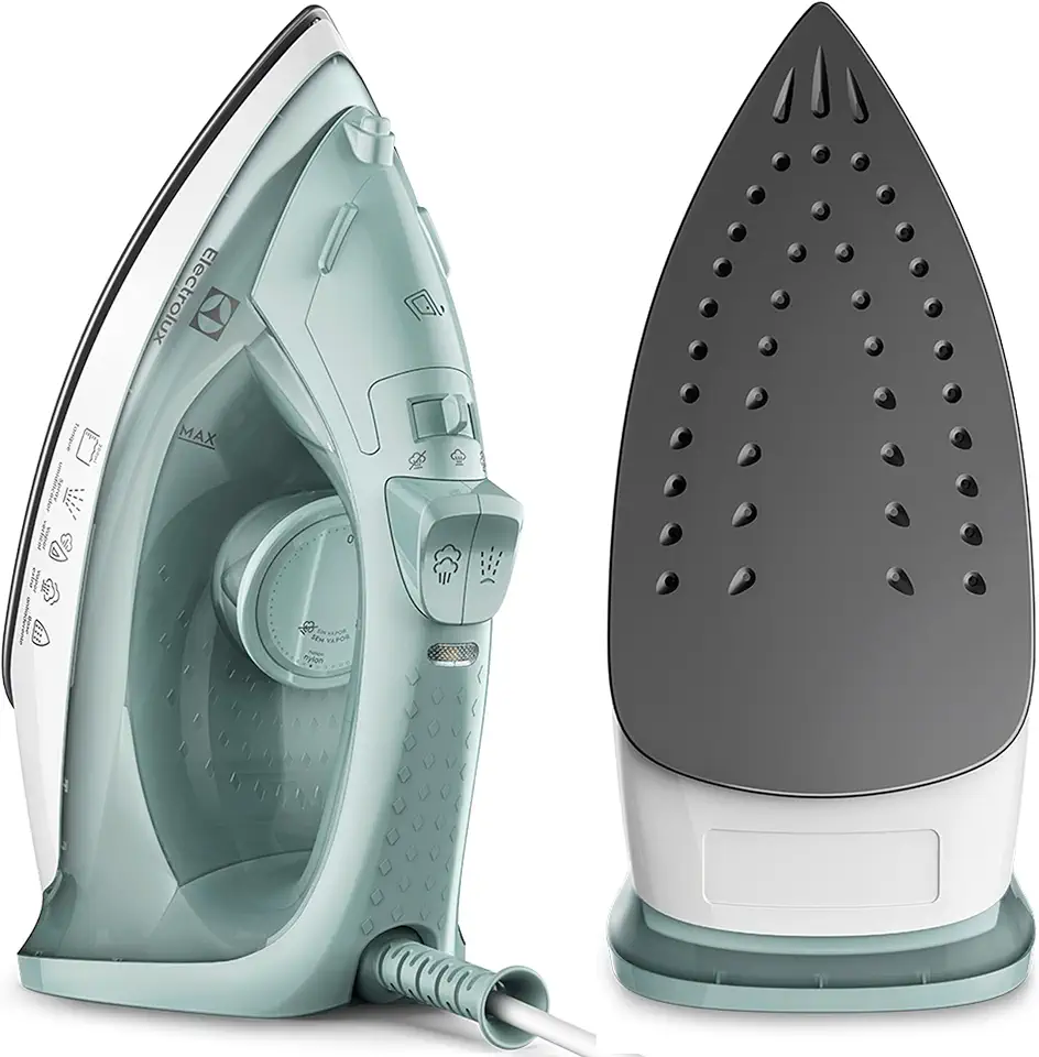 Ferro de passar seco e vapor Electrolux base antiaderente vapor vertical extra 1200W cabo 1,35m VERDE ESI11 127v