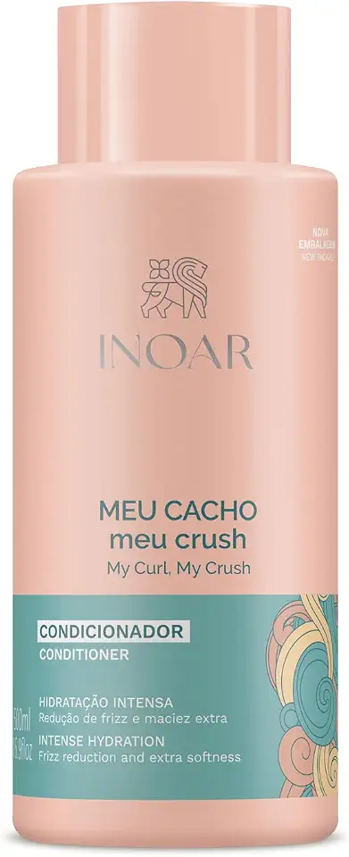 Inoar, Meu Cacho Meu Crush, Condicionador, Hidratação Intensa e Definição para Todos os Tipos de Cachos - 500ml
