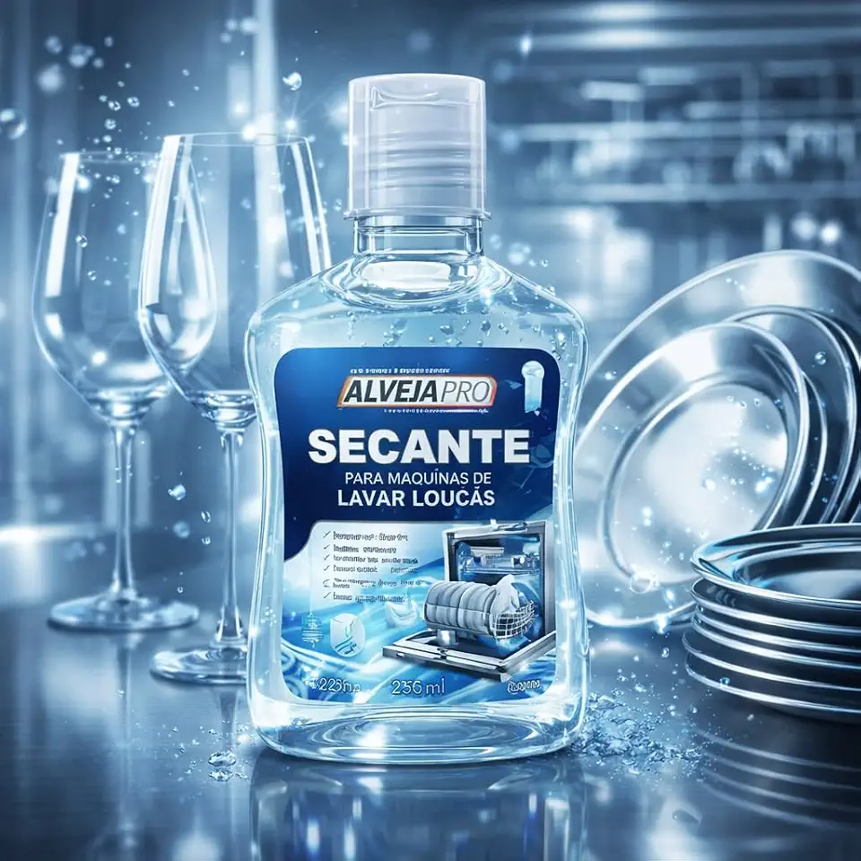 Secante e Abrilhantador para Lava-Louças, Secagem Rápida, Proteção Vidros e Inox, 250ml