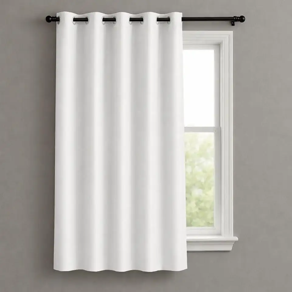 Cortina Blackout Tecido Uma Folha 1 00m X1 40m Proteção Contra Luz e Calor (Branca)