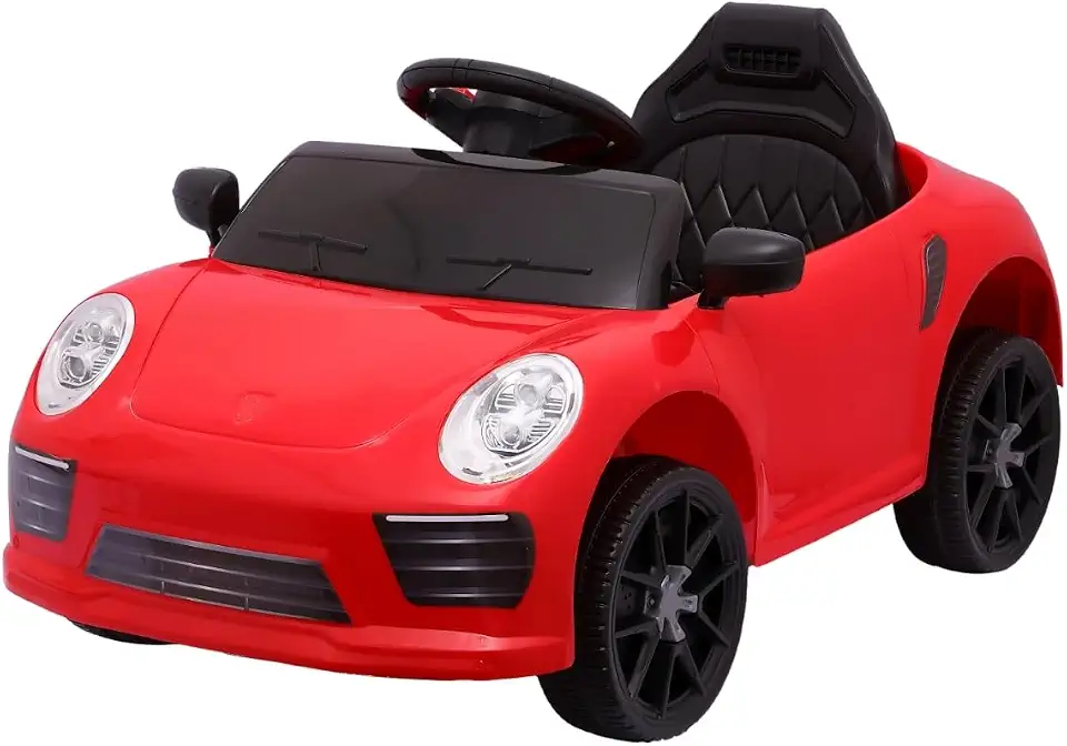 Carro Elétrico 12V de Passeio Infantil com Luz Som e Controle Remoto (Vermelho)