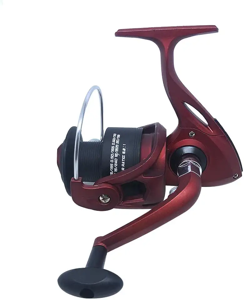 NAUTIKA, Molinete Em Aço E Carretel Grafite Rubi G2 6000 Alta Performance, Design Anatômico, Rolamento Em Aço, Alto Poder De Lubrificação E Desempenho Super Estável, Vermelho