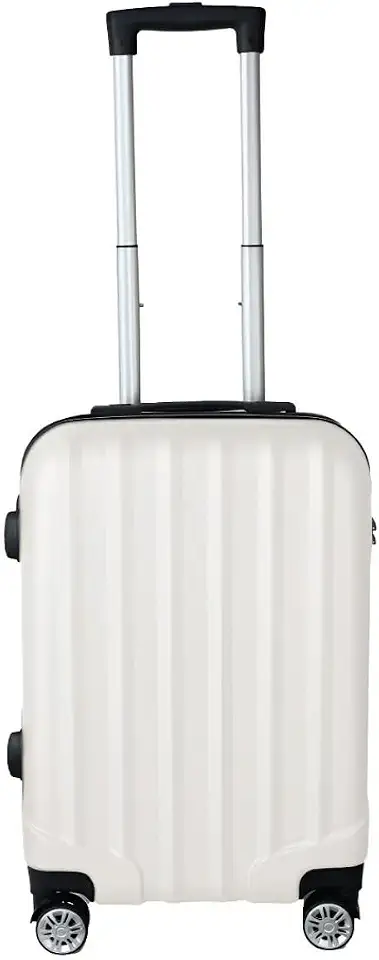 Mala de Viagem de Bordo Silent Noronha 10kg - Padrão ANAC | Rígida em ABS | 4 Rodas Duplas 360° | Cadeado Numérico Integrado | Leve e Resistente (Branco)