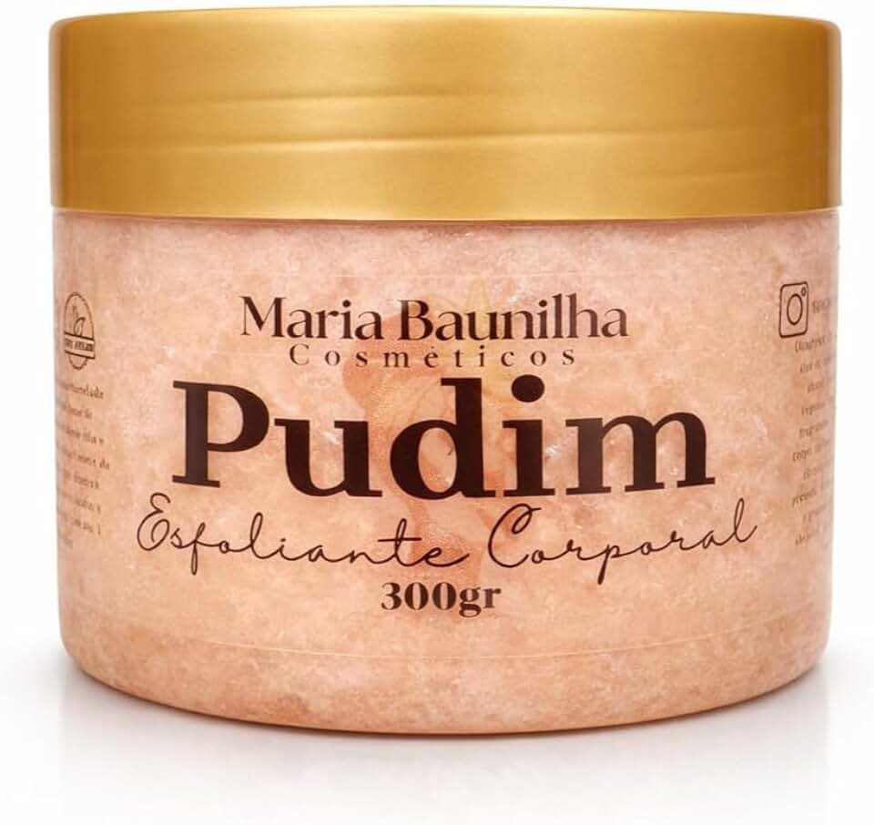 Esfoliante Corporal Pudim 300g - Hidratação, Perfume Doce e Pele Macia | Maria Baunilha Cosméticos