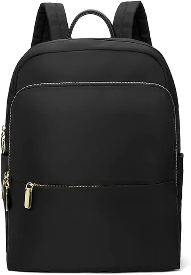 Mochila Feminina de Nylon Impermeável, Compartimento para Notebook de 14 polegadas, Ideal para Comutar, ir à Escola e Uso Casual