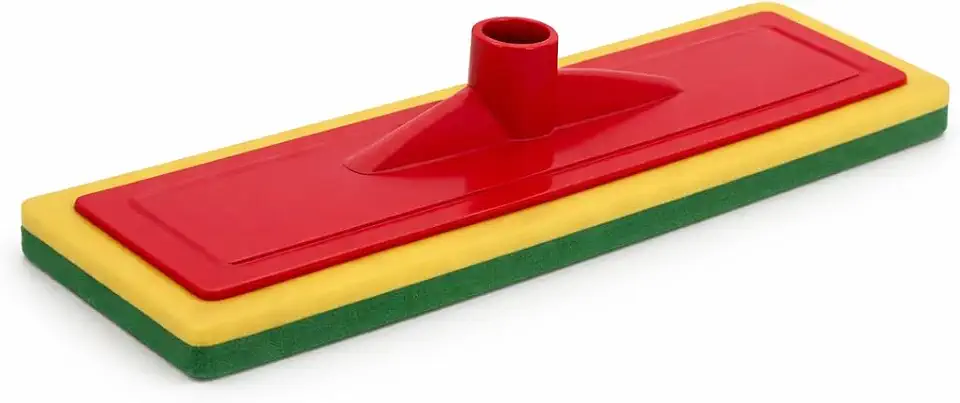 Rodo Esponja Abrasiva Lava Azulejo Profissional 40cm Grande Plus com Fibra Abrasiva – Limpeza Pesada de Pisos, Paredes e Cozinhas, Base Resistente e Rosca Universal