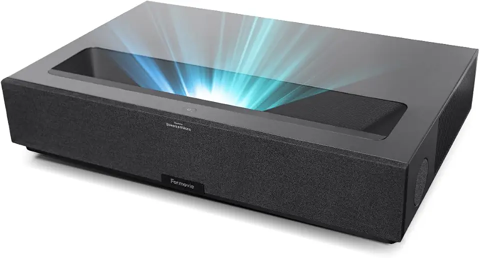 Formovie Theater PREMIUM, Projetor Ultra Curto, Google TV Netflix, 4K UHD Laser, 2200 ISO Lumens, Som Dolby 2x15W, 80-150", WiFi Bluetooth, Para Cinema em Casa