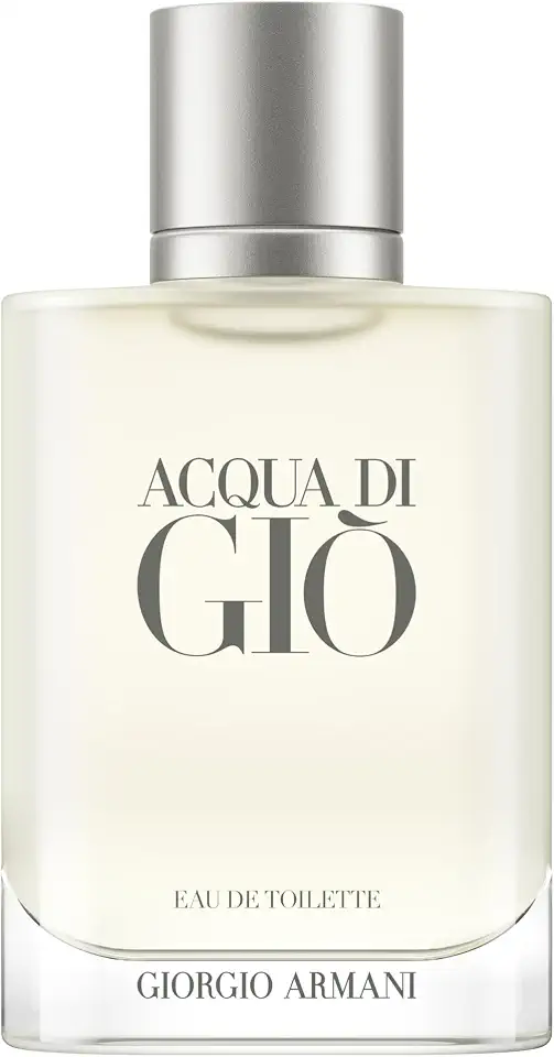 Armani Beauty, Acqua di Giò Eau de Toilette, Giorgio Armani, Perfume Masculino Refilável, Fragrância Cítrica, Aquática e Fresca com Notas de Bergamota, Cedro, Patchouli, Jasmim e Almíscar