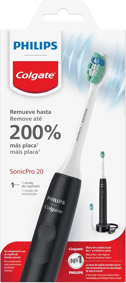 Colgate Escova de dente elétrica Philips SonicPro 20 | Recarregável e bivolt