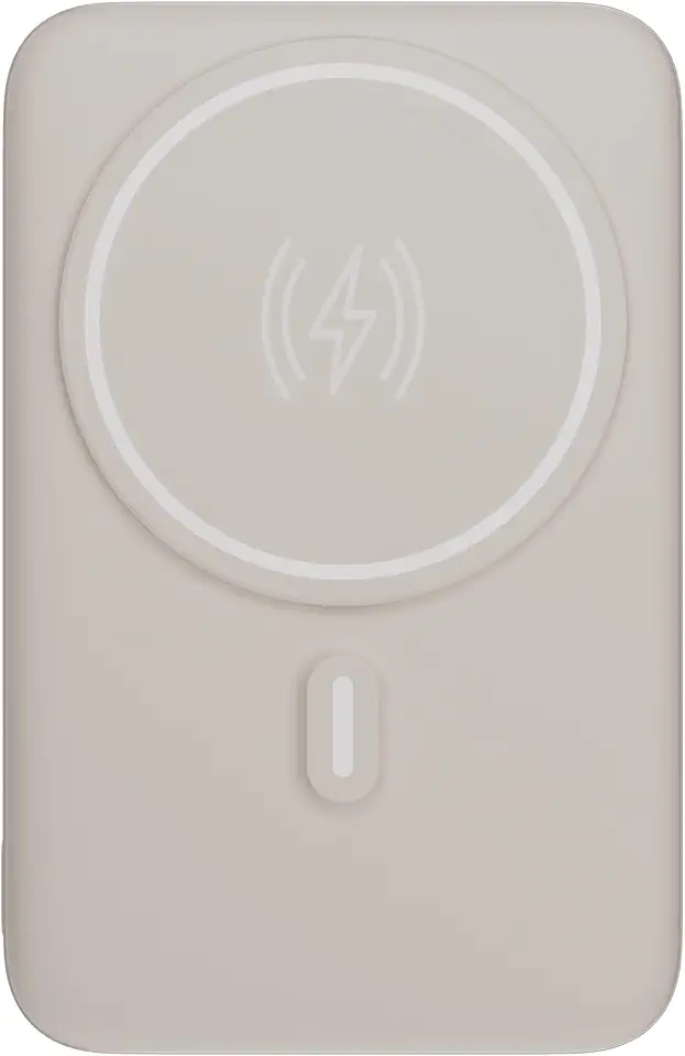 Geonav Power Bank, Carregador Portátil Universal por Indução 10.000mAh, Carregamento rápido*, Suporte Dobrável, Compatível com MagSafe® PB10MAGOW Off White