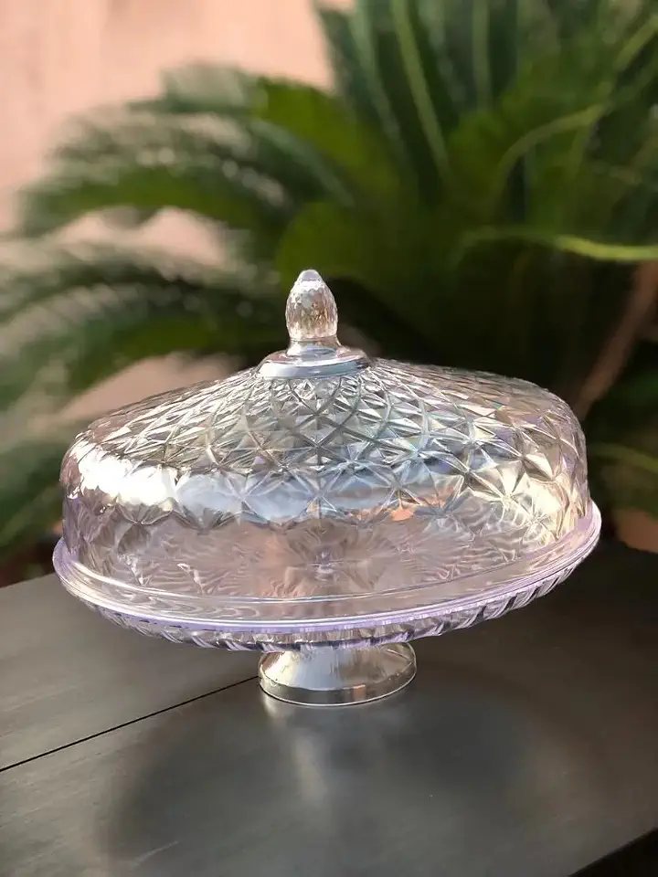 Boleira Transparente Com Tampa Acrílica Reforçada Casa, Restaurante, Buffet Petisqueira