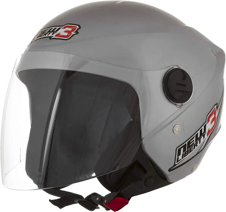 CAPACETE ABERTO PRO TORK NEW LIBERTY 3 SOLID PRATA TAM. 56