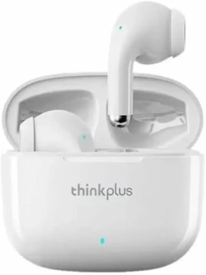Fones de Ouvido Bluetooth 5.1 LP40 Pro – 20h de Bateria, Microfone Integrado, Resistente à Água, com Gancho para Esportes e Chamadas (Branco)