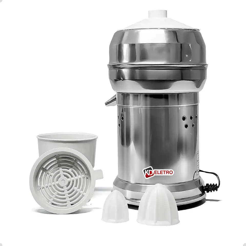 Espremedor de Frutas Aluminio BIVOLT Profissional Extrator Sucos Bares Restaurantes Cozinhas