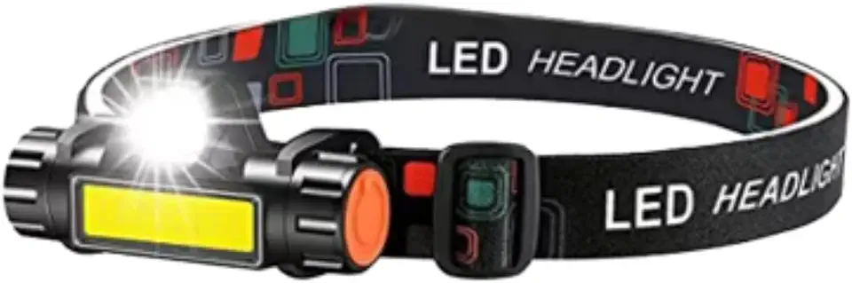 Lanterna De Cabeça Led Potente Recarregável USB e À Prova D'Água 4 Modos de Iluminação Ajustável Para Uso em Acampamento Trilha Pesca Corrida Ciclismo Premium [VALUANCE]