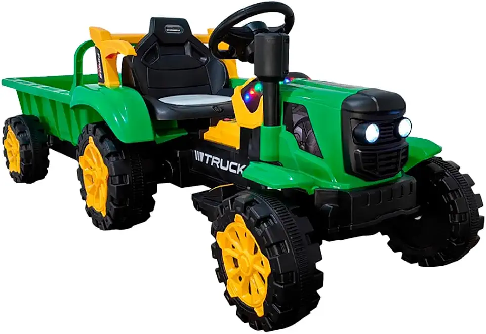 Bang Toys Trator Elétrico com Caçamba 12v Recarregável Verde