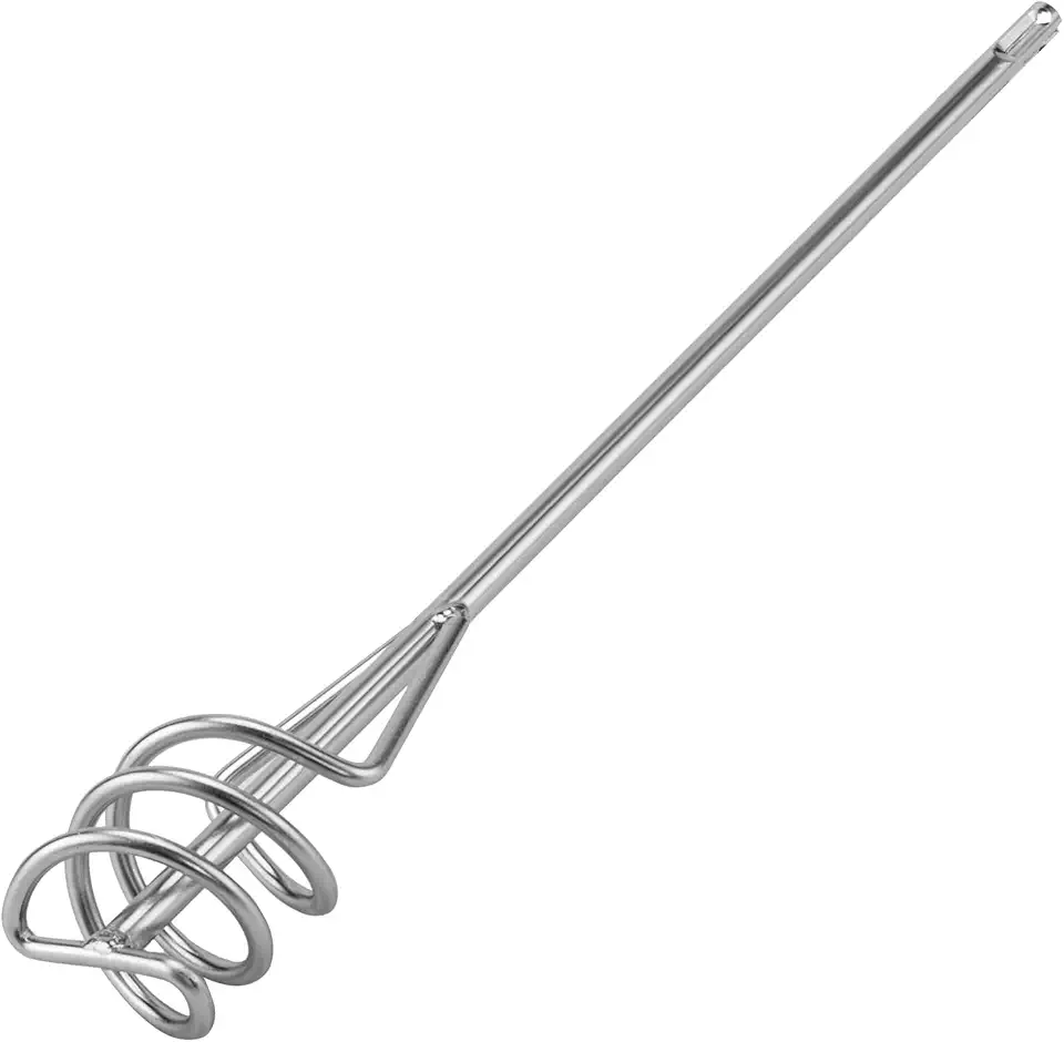 MTX Misturador De Tinta E Argamassa 60 × 400 Mm – Batedor Para Furadeira, Aço Galvanizado, Encaixe SDS Plus, Mistura Uniforme De Baixo Para Cima, Para Areia, Gesso E Massa