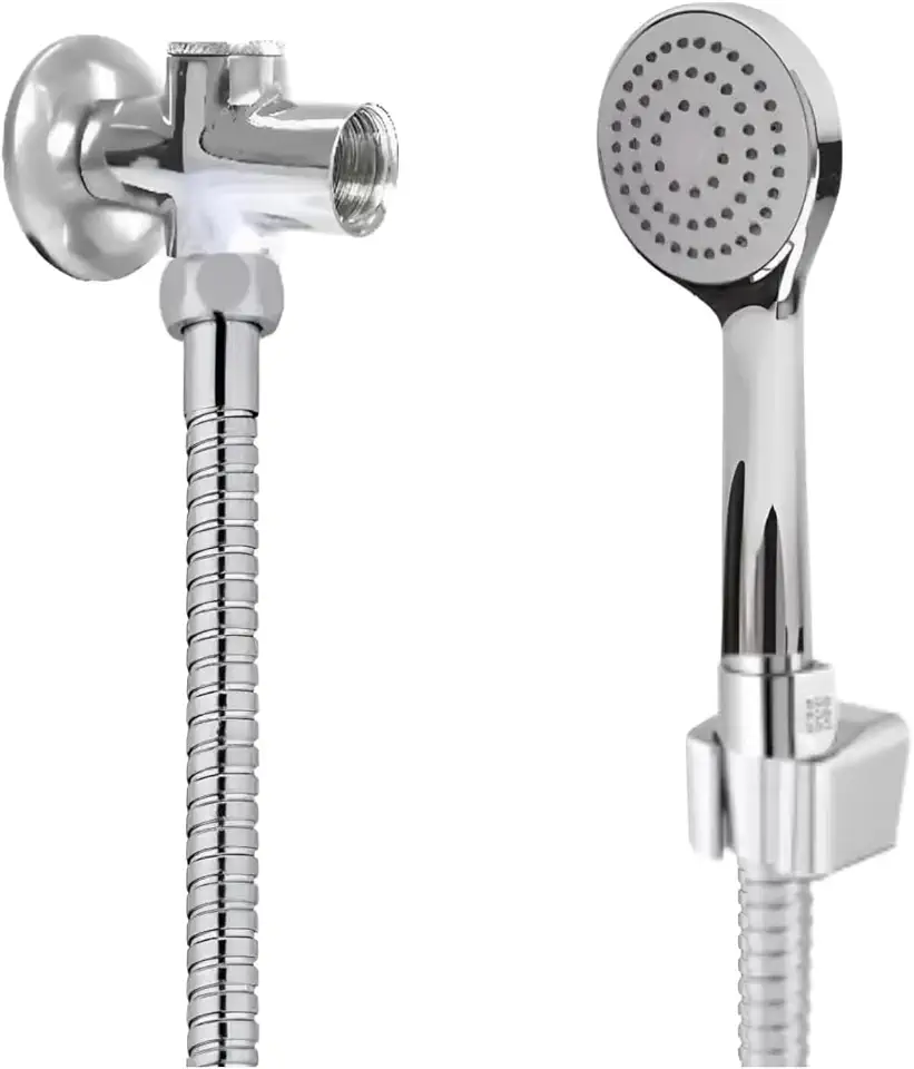 Ducha Manual Luxo C/Desviador E Mangueira Flexivel