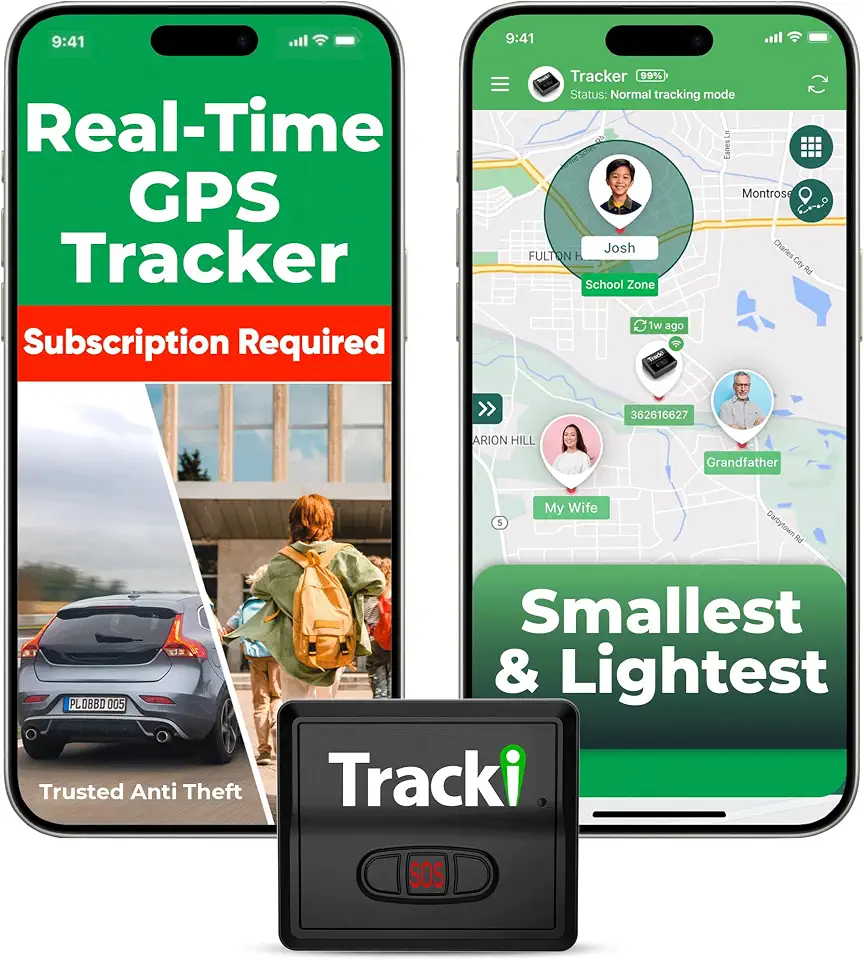 Tracki 2026 Modelo Mini Rastreador GPS Em Tempo Real. Cobertura Completa Em Todo O Mundo Para Veículos Crianças E Cães. Dispositivo Pequeno De Rastreamento Magnético Portátil. Taxa Mensal Obrigatória