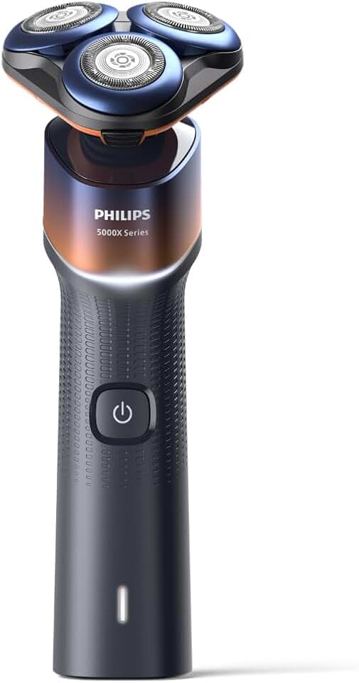 Philips Barbeador Elétrico Masculino Skin Protect, Barbear Seco ou Molhado, Cabeças flexíveis 360-D, com Acessório Aparador, Carregamento Rápido - X5012/05