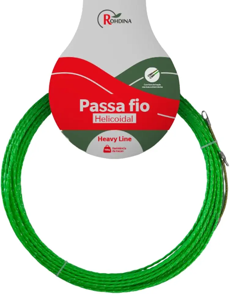 Passa Fio Helicoidal Rohdina Capacidade 150kg Tamanho 10, 15, 20 ou 30 Metros (15 M.)
