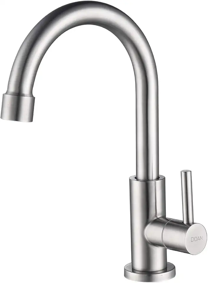 Torneira Banheiro/Lavabo Inox Giratória Mesa Curta NOX04 Doan
