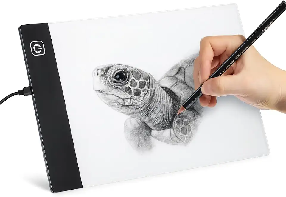 Prancheta de Desenho com Luz LED A4 USB – Mesa de Luz com 3 Níveis de Iluminação, Ideal para Desenho Técnico, Esboços, Desenhistas e Crianças Profissional Mesa Led A4 Desenho Transposição Premium