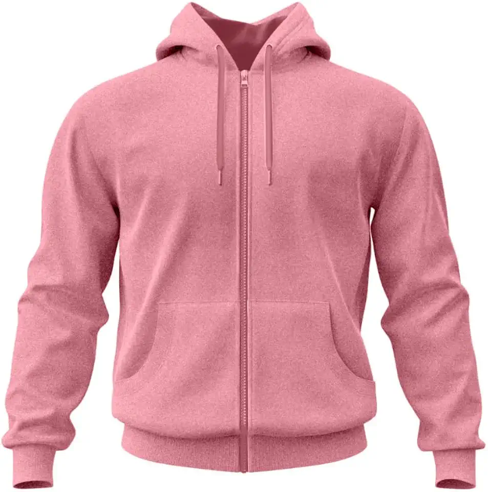 Blusa Moletom Ziper Com Capuz e Bolso Canguru Estilo Jaqueta Flanelado Forrado - Adulto