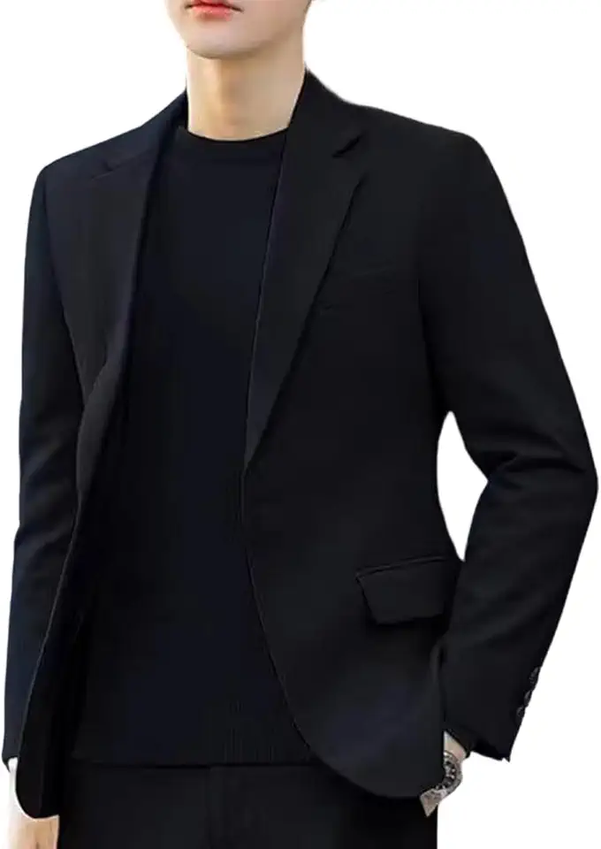 Blazer Casual Masculino Corte Regular Leve Casaco de Fato de Um Botão para Escritório e Negócios