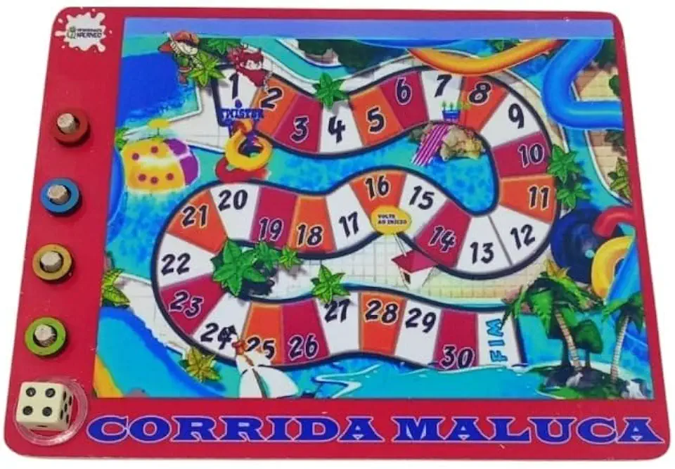 Brinquedo Educativo Madeira Corrida maluca