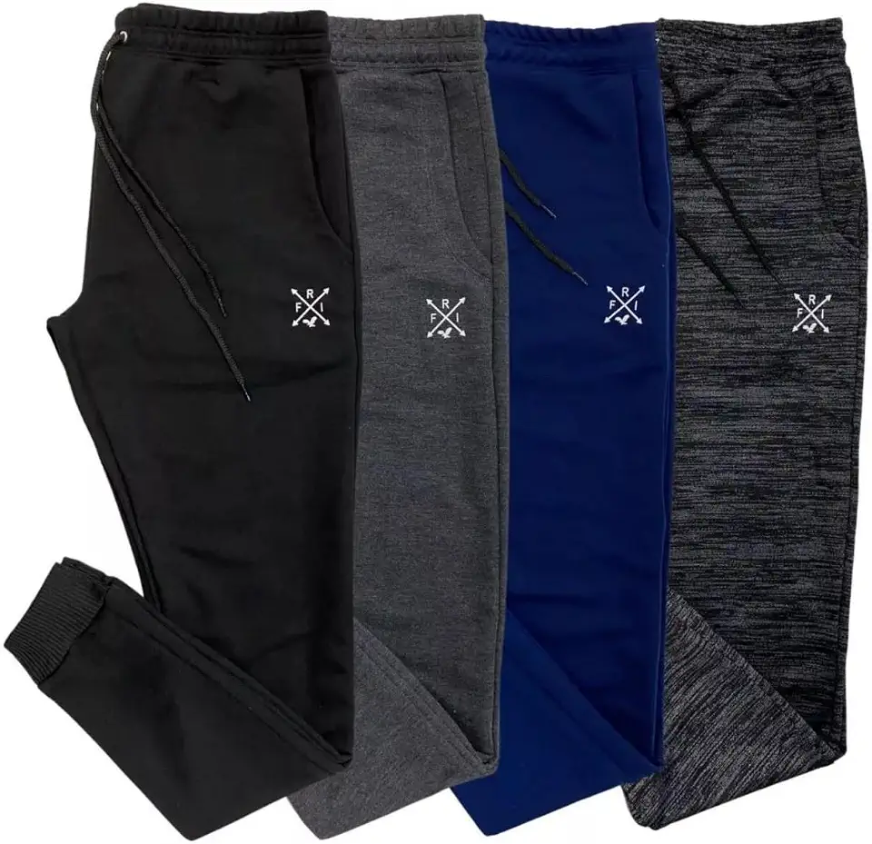 Kit 4 Calças Jogger Masculinas de Moletom Slim Confortáveis
