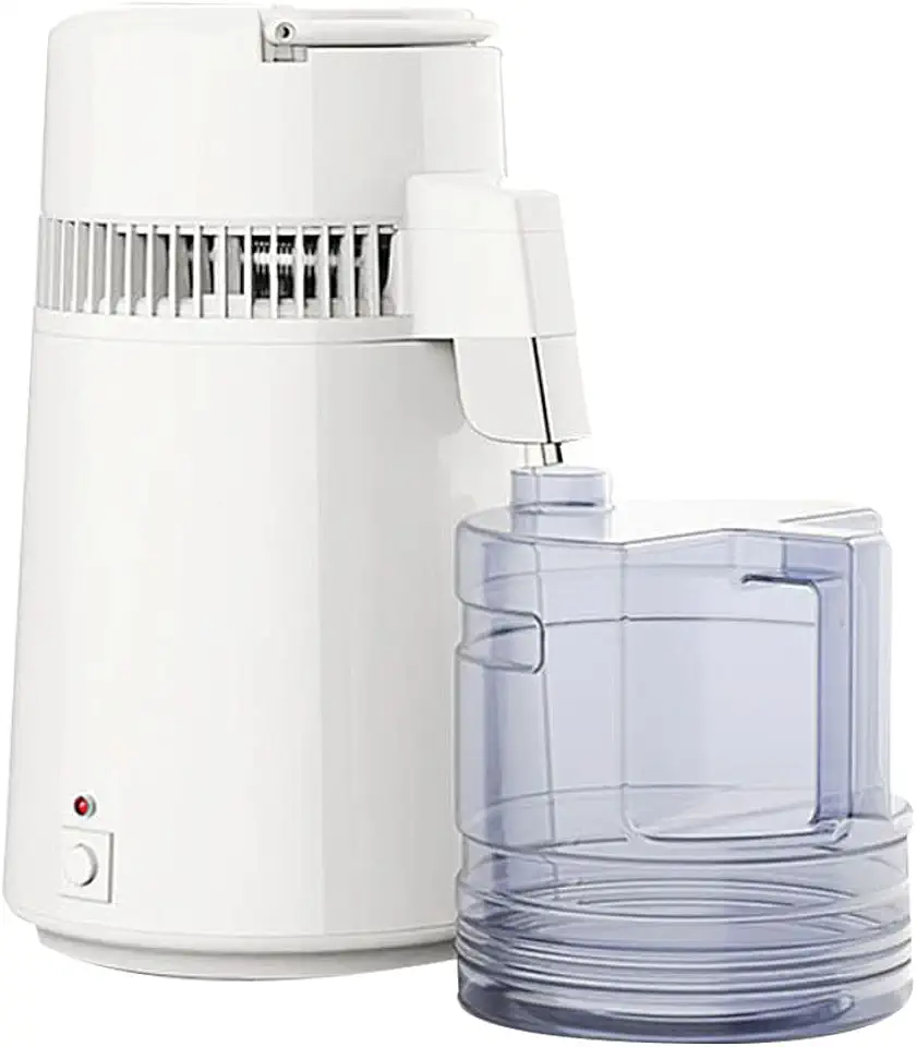 Tomshin 750 W 220 V 4L Laboratório de grande capacidade Máquina de água destilada doméstica de aço inoxidável Destilador de água pura Máquina de hidrolato para salão de beleza Máquina de água pura
