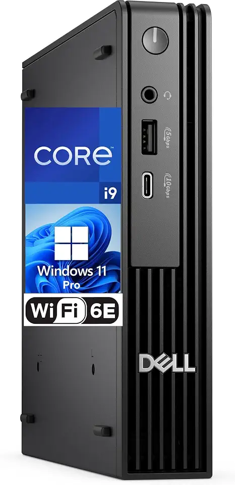 Dell Pro Micro Computer, Intel Core i9-12900K, 64GB RAM, SSD NVMe de 2TB, USB Type-C, WiFi AX integrado, Bluetooth, porta de exibição, HDMI, Windows 11 Pro - AI Copilot, desktop preto