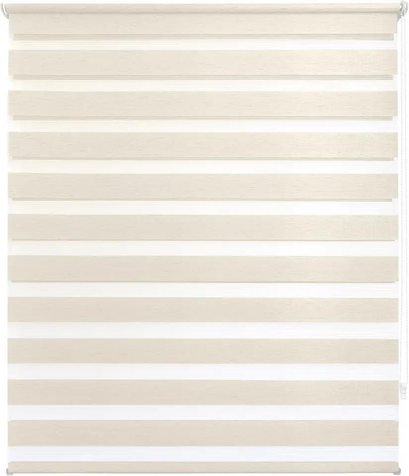 Zebra Persiana Rolo Dupla 160x160cm Bege Linho Evolux