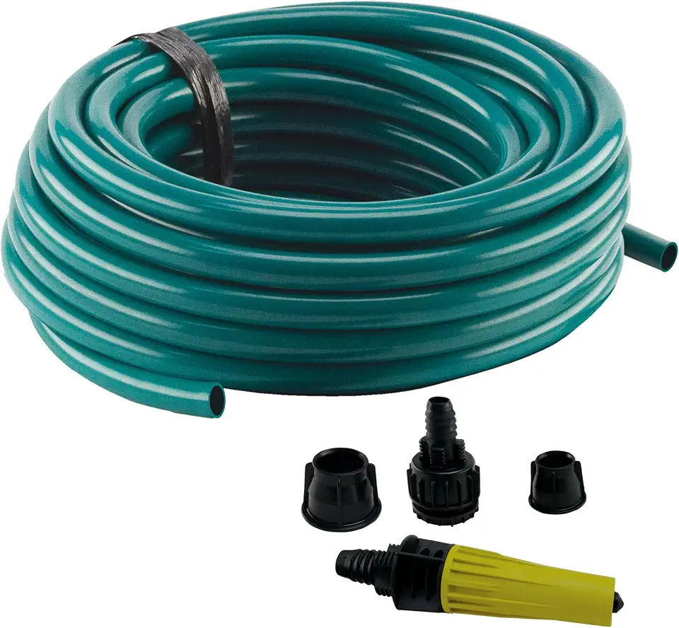 Force Line - Mangueira jardim slim lisa verde 10m engat+esguicho