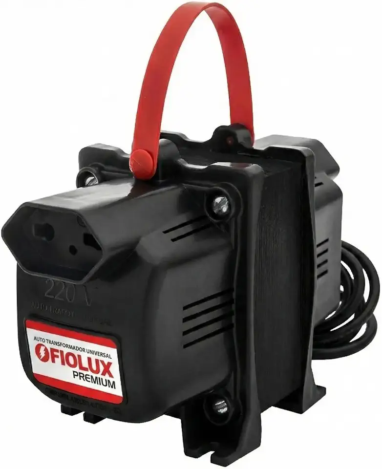 Auto Transformador Premium Bivolt 110V para 220V Conversor de Voltagem de Alta Eficiência com Desarme Automático de Segurança e Alça de Transporte (5000va)