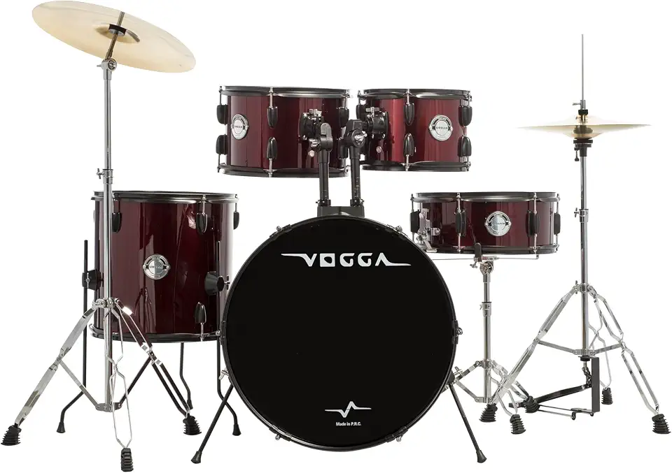 BATERIA ACÚSTICA VOGGA URBAN BUMBO 20" VPD120 WR (VINHO)