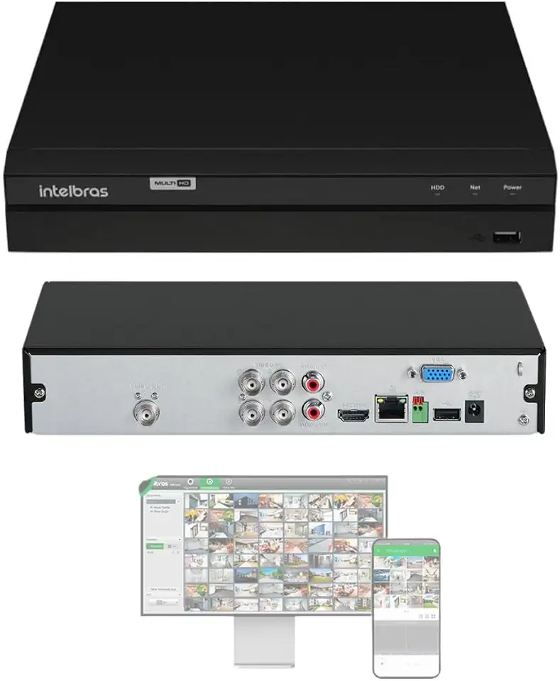 DVR GRAVADOR DIGITAL DE VIDEO 4 CANAIS MHDX 1304 INTELBRAS