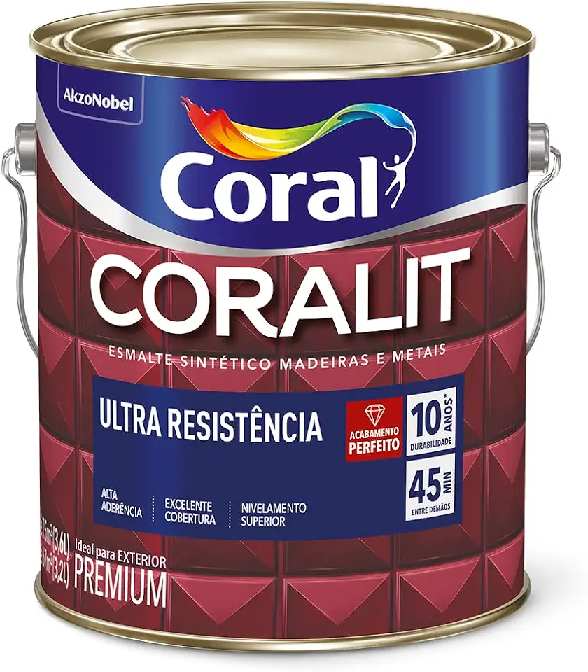 CORALIT ULTRA RESISTENCIA ALTO BRILHO MARROM CONHAQUE 3,6L - CORAL
