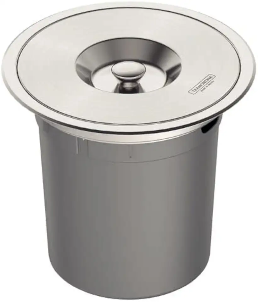 Lixeira de Embutir com 5 Litros, Tramontina, Inox