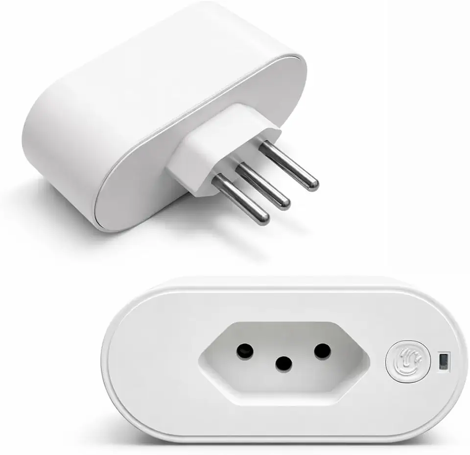 Tomada Inteligente Wi-Fi Bivolt com Monitor de Consumo de Energia Smart Plug Compatível com Alexa e Google Home Controle por App Smart Life/Tuya Automação Residencial - Pazie®