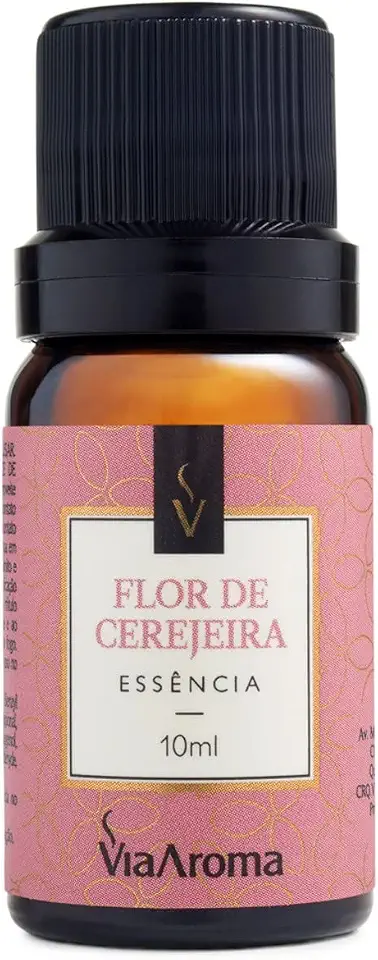 Essência Via Aroma Flor De Cerejeira Para Aromatizador Aromaterapia 10ml