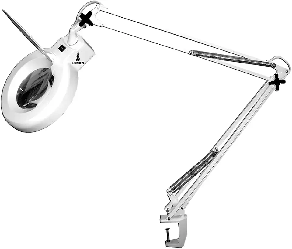 Lupa Luminária Estética Mesa Profissional 120 Leds 220V Aumento GT645-2 - Lorben