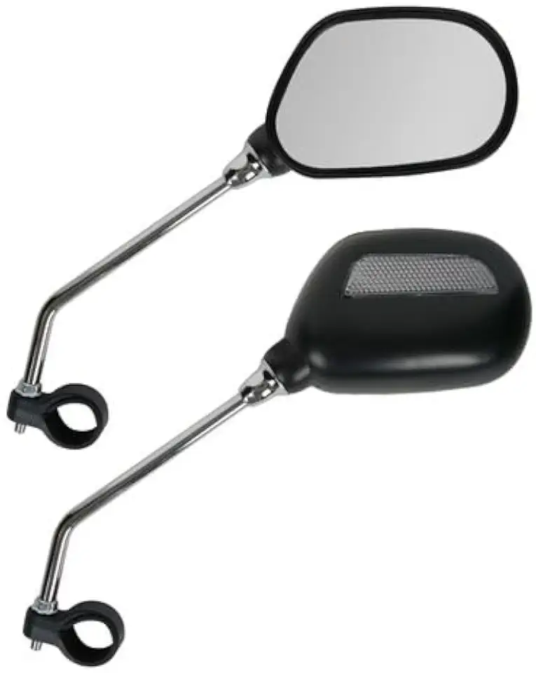 Espelho Retrovisor com Refletor para Bicicletas Urbanas, MTB Motos Visão Ampla Rotação 360° Alta Resistência, Antivibração, Ajuste Preciso Segurança no Trânsito, Acessório para Ciclismo e Motocicletas