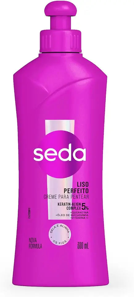 Creme Para Pentear Seda 300Ml Liso Perfeito Unit, SEDA, Branco