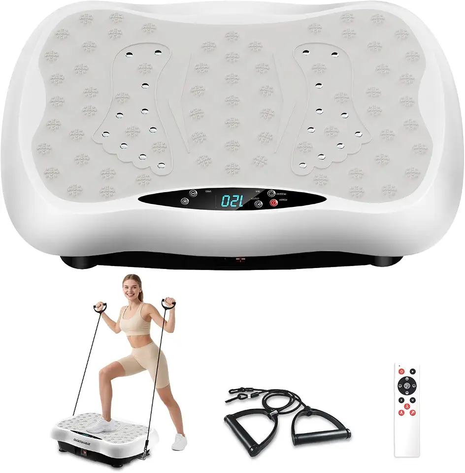Máquina de exercício com placa vibratória, placa vibratória para perda de peso, equipamento de ginástica em casa para treino de corpo inteiro com 100 velocidades ajustáveis