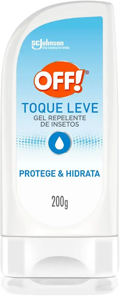 OFF! Toque Leve Gel Repelente de Insetos e Mosquitos, Protege e Hidrata, Repelente Icaridina, 200ml